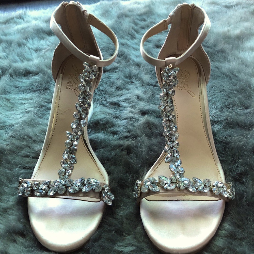 Badgley Mischka Satin Wedges